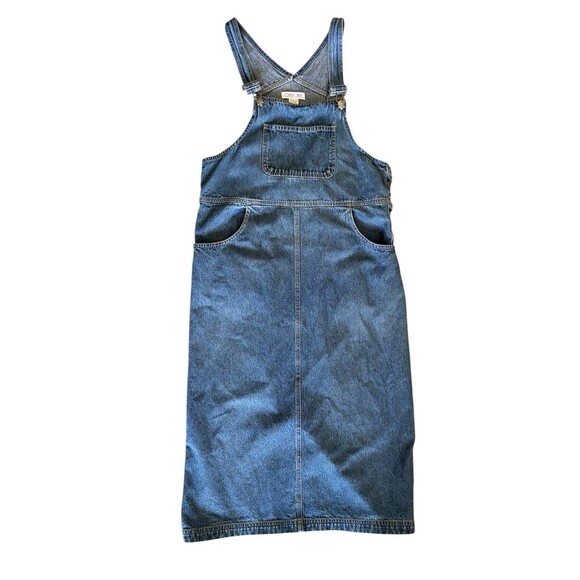 Cherokee Vintage 90's Y2K Grunge Phoebe Midi Denim Dress Overall Jumper Sz M - Picture 1 of 12